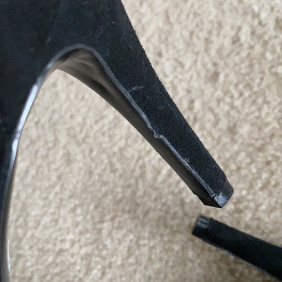 Marc Fisher Peep Toe SHIMMEE Black Booties - Picture 7 of 17